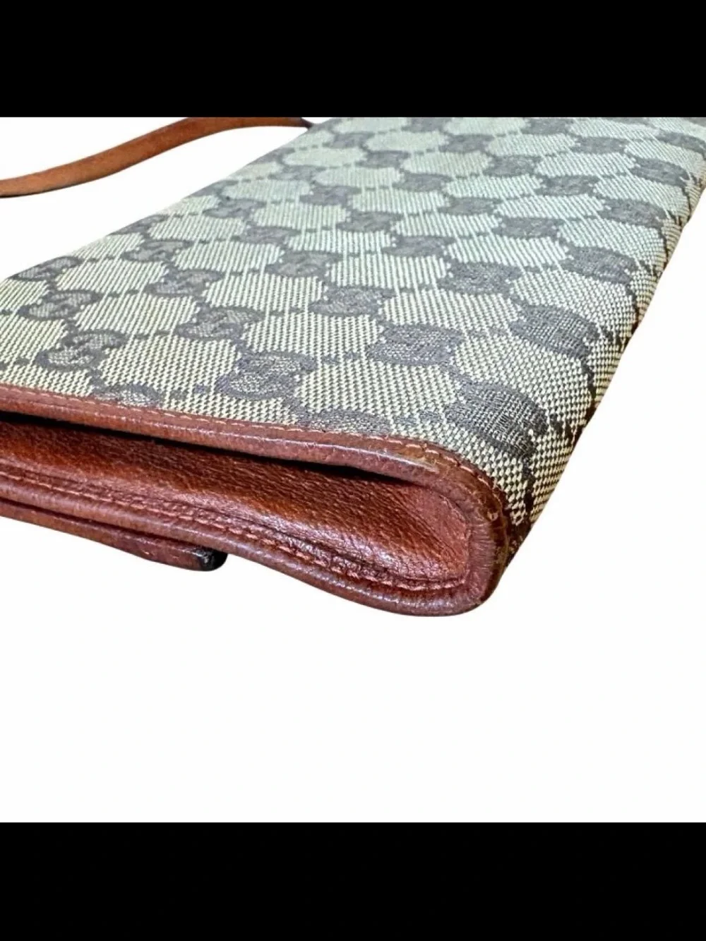 Gucci Beige Brown GG Bamboo Shoulder Bag